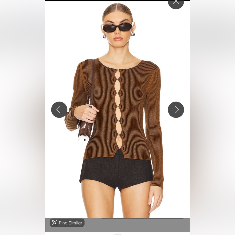 Bec & Bridge Brown Cutout Sweater